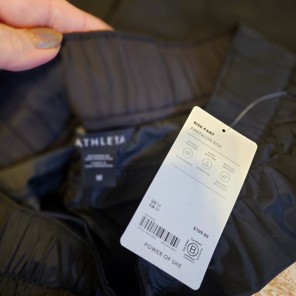 Athleta Women's Black Track Pants - Picture 5 of 5